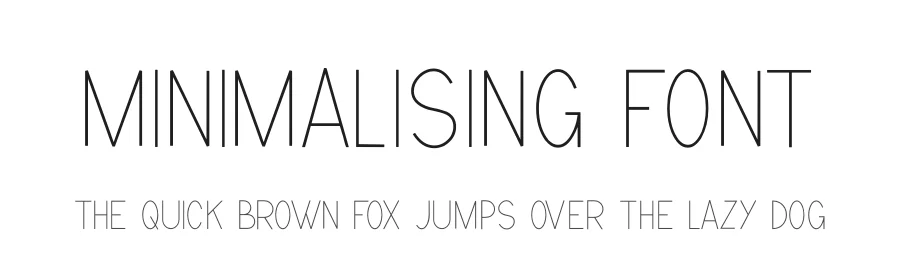 Minimalising Font by hayoyuka8 — Sans Serif Font