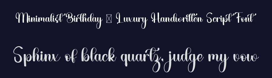 Minimalist Birthday – Luxury Handwritten Script Font by freshtypeink — Script Handwritten Font — thumbnail 2
