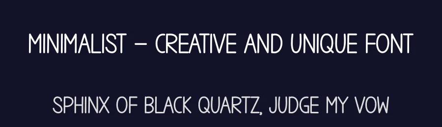 Minimalist – Creative And Unique Font by andikastudio — Display Font — thumbnail 2