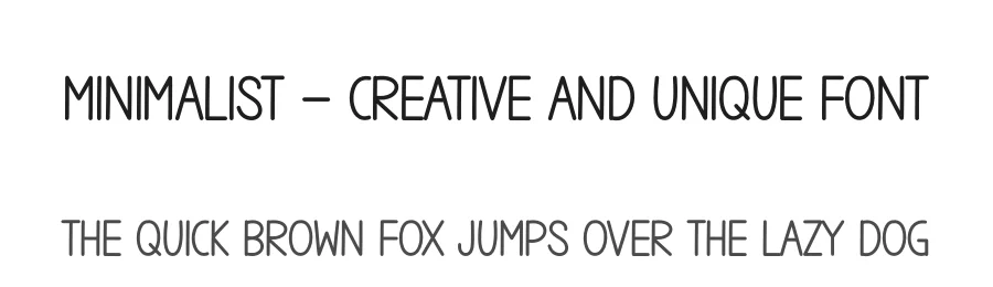 Minimalist – Creative And Unique Font by andikastudio — Display Font