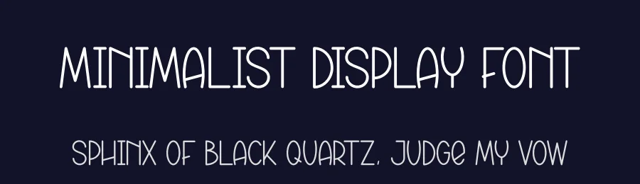 Minimalist Display Font by creativeletter — Display Font — thumbnail 2