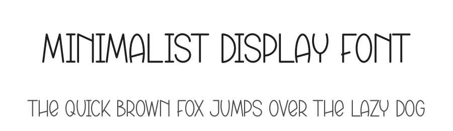 Minimalist Display Font by creativeletter — Display Font