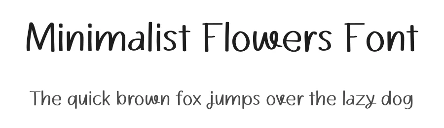 Minimalist Flowers Font by levincreative — Script Handwritten Font