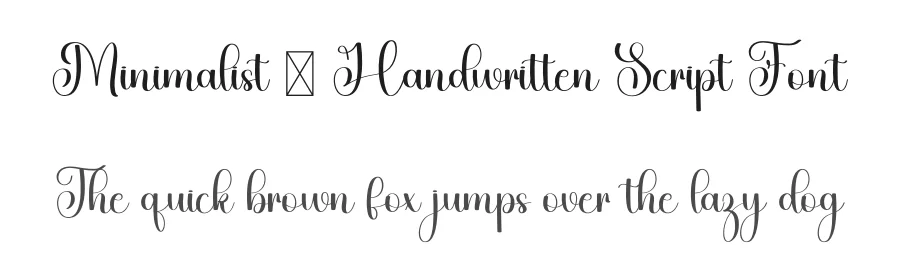 Minimalist – Handwritten Script Font by freshtypeink — Script Handwritten Font