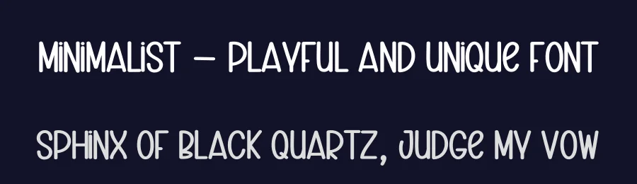 Minimalist – Playful And Unique Font by creativeletter — Display Font — thumbnail 2
