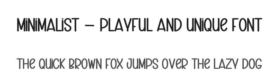 Minimalist – Playful And Unique Font by creativeletter — Display Font