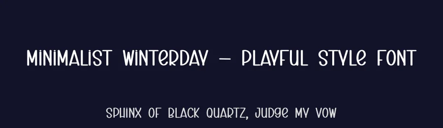 Minimalist Winterday – Playful Style Font by creativeletter — Display Font — thumbnail 2