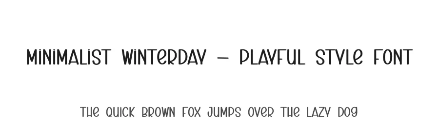 Minimalist Winterday – Playful Style Font by creativeletter — Display Font