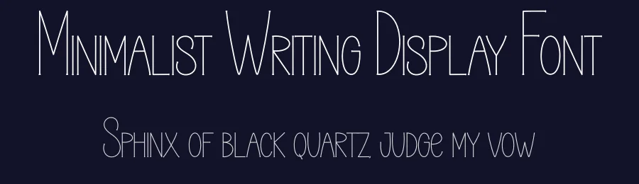 Minimalist Writing Display Font by creativeletter — Display Font — thumbnail 2