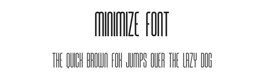 Minimize Font by Craftedtype — Decorative Font