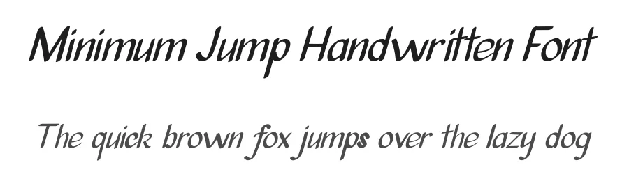 Minimum Jump Handwritten Font by planetz studio — Script Handwritten Font