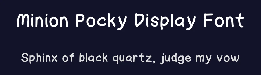 Minion Pocky Display Font by Craftedtype — Decorative Font — thumbnail 2