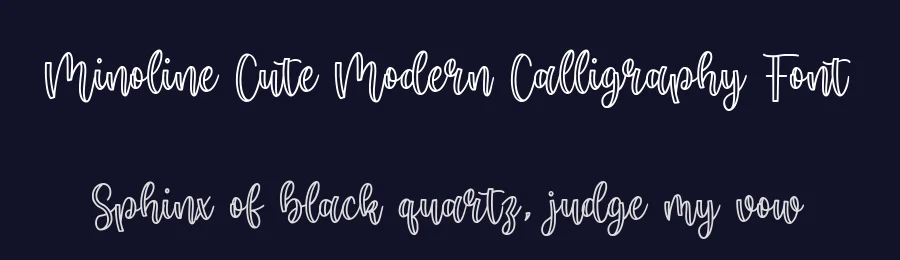 Minoline Cute Modern Calligraphy Font by balpirick — Script Handwritten Font — thumbnail 2