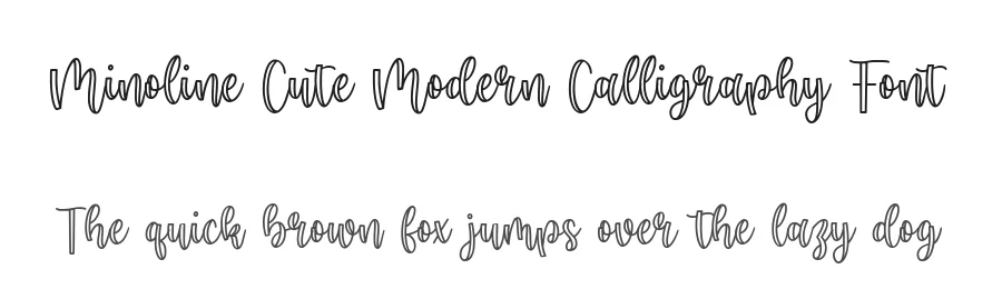 Minoline Cute Modern Calligraphy Font by balpirick — Script Handwritten Font