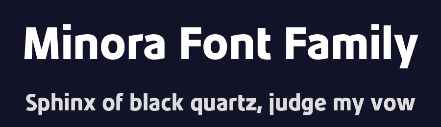 Minora Font Family by Alex Meier — Sans Serif Font — thumbnail 2