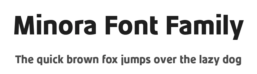 Minora Font Family by Alex Meier — Sans Serif Font
