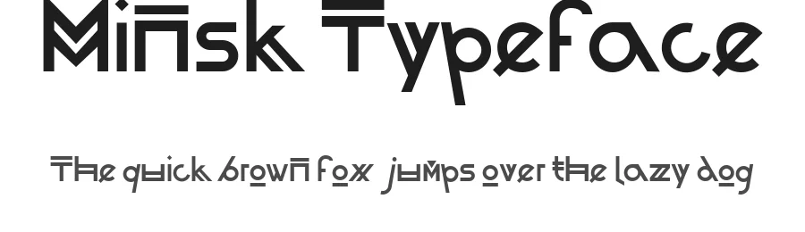 Minsk Typeface by Anna Werigo β Sans Serif Font