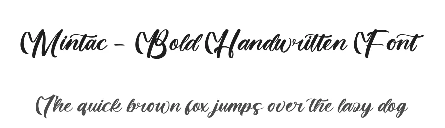 Mintac – Bold Handwritten Font by letterenastudios — Script Handwritten Font