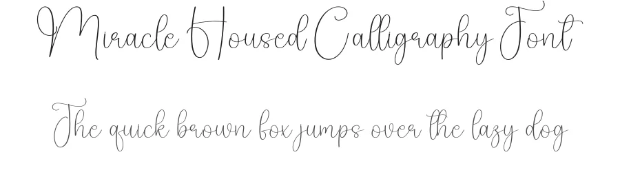 Miracle Housed Calligraphy Font by andikastudio — Script Handwritten Font