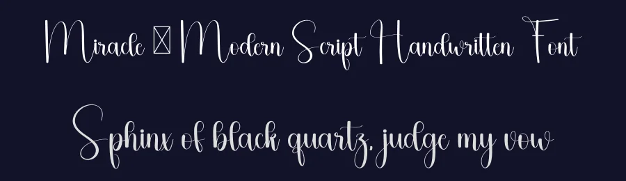 Miracle – Modern Script Handwritten Font by freshtypeink — Script Handwritten Font — thumbnail 2