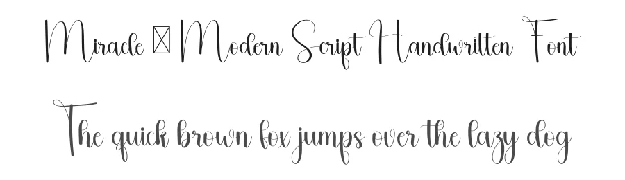 Miracle – Modern Script Handwritten Font by freshtypeink — Script Handwritten Font