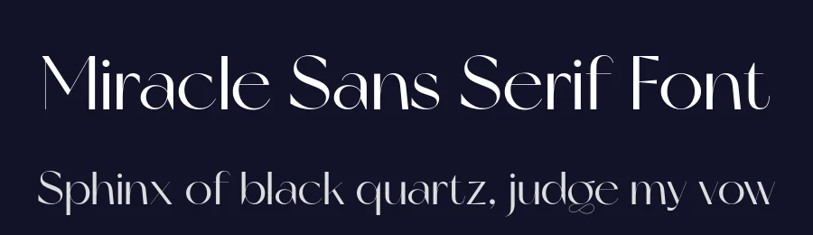 Miracle Sans Serif Font by nevsky type — Sans Serif Font — thumbnail 2