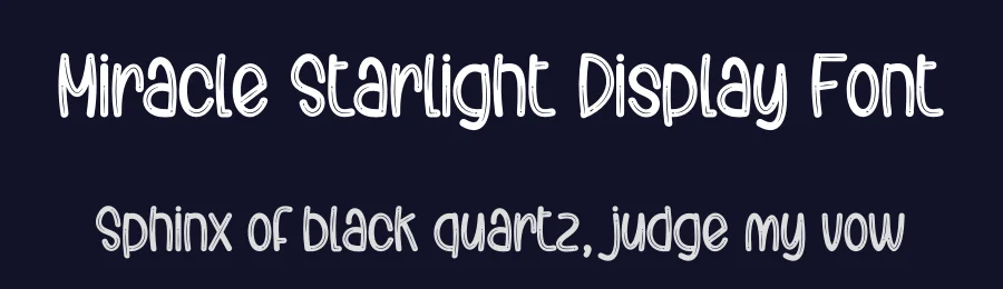 Miracle Starlight Display Font by creativeletter — Display Font — thumbnail 2