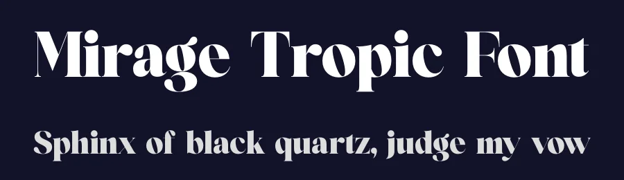Mirage Tropic Font by timelesstype.co — Display Font — thumbnail 2