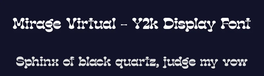 Mirage Virtual – Y2k Display Font by timelesstype.co — Display Font — thumbnail 2