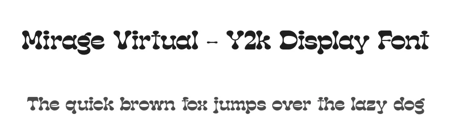 Mirage Virtual – Y2k Display Font by timelesstype.co — Display Font