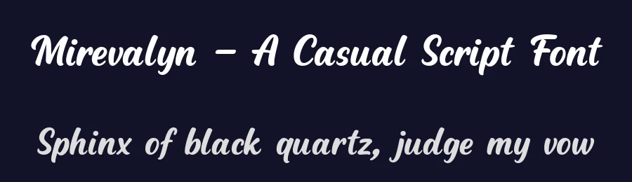 Mirevalyn – A Casual Script Font by letterhanna — Script Handwritten Font — thumbnail 2
