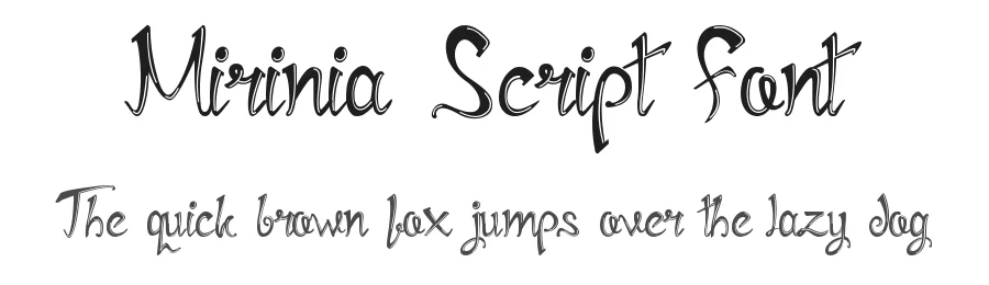 Mirinia Script Font by edricstudio — Script Handwritten Font