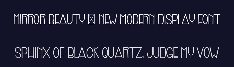 Mirror Beauty – New Modern Display Font by freshtypeink — Display Font — thumbnail 2