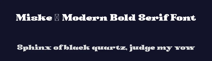 Miske – Modern Bold Serif Font by Maiko Hatta — Decorative Font — thumbnail 2