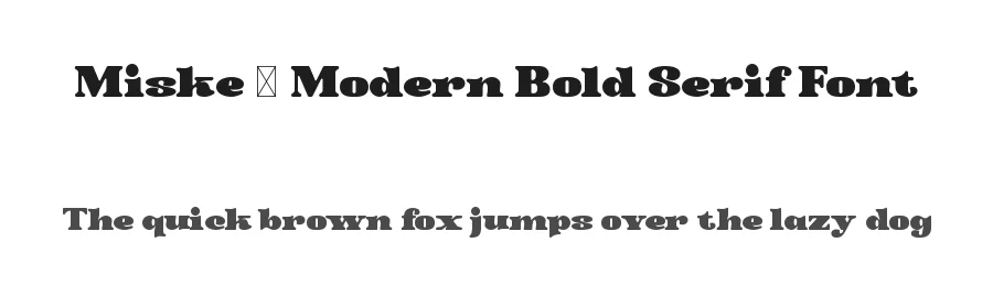 Miske – Modern Bold Serif Font by Maiko Hatta — Decorative Font