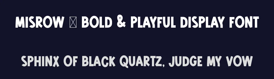 Misrow – Bold & Playful Display Font by Koplexs Studio — Sans Serif Font — thumbnail 2