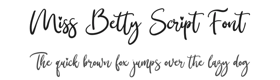 Miss Betty Script Font by ReyreyBlue — Script Handwritten Font