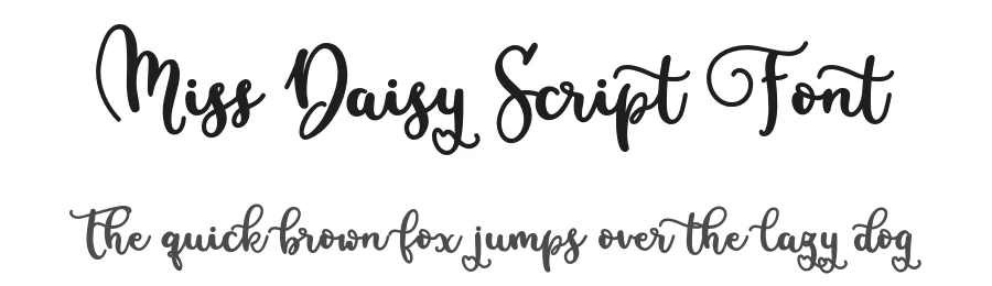 Miss Daisy Script Font by 178-MC β Script Handwritten Font