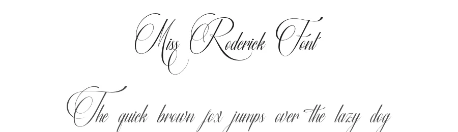Miss Roderick Font by Denustudios — Script Handwritten Font