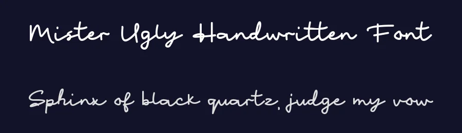 Mister Ugly Handwritten Font by Bellinghamtype Foundry — Script Handwritten Font — thumbnail 2