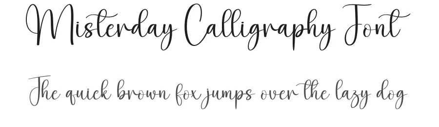 Misterday Calligraphy Font by creativeletter — Script Handwritten Font
