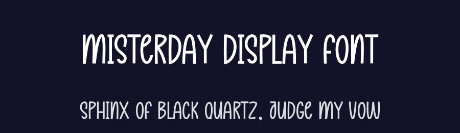 Misterday Display Font by creativeletter — Display Font — thumbnail 2