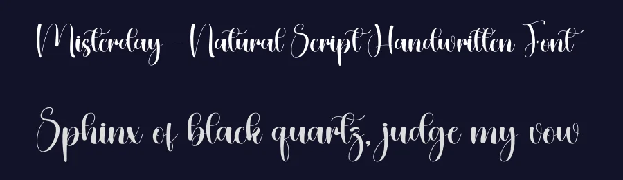 Misterday – Natural Script Handwritten Font by creativeletter — Script Handwritten Font — thumbnail 2