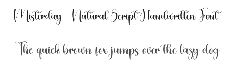 Misterday – Natural Script Handwritten Font by creativeletter — Script Handwritten Font