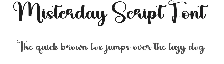 Misterday Script Font by creativeletter — Script Handwritten Font