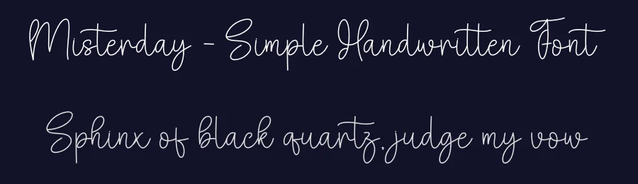 Misterday – Simple Handwritten Font by andikastudio — Script Handwritten Font — thumbnail 2