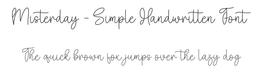 Misterday – Simple Handwritten Font by andikastudio — Script Handwritten Font