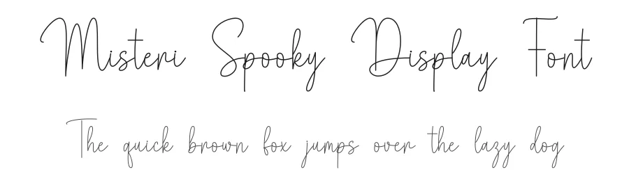 Misteri Spooky Display Font