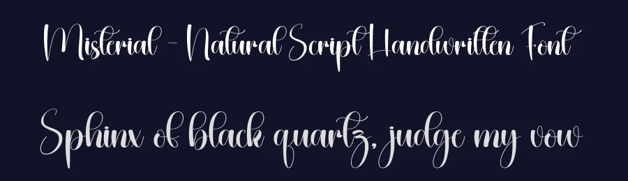 Misterial – Natural Script Handwritten Font by creativeletter — Script Handwritten Font — thumbnail 2