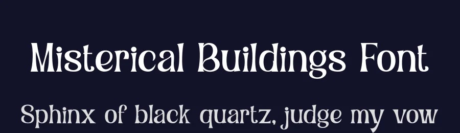 Misterical Buildings Font by SlideShoot — Display Font — thumbnail 2